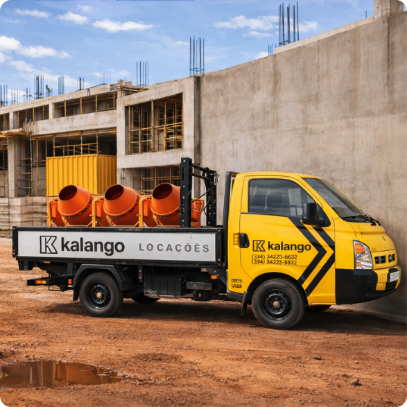 Mascote Kalango Trabalhador de Obra